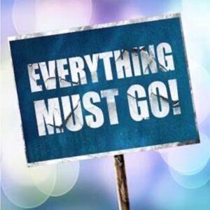 Blue Everything Must Go Sign